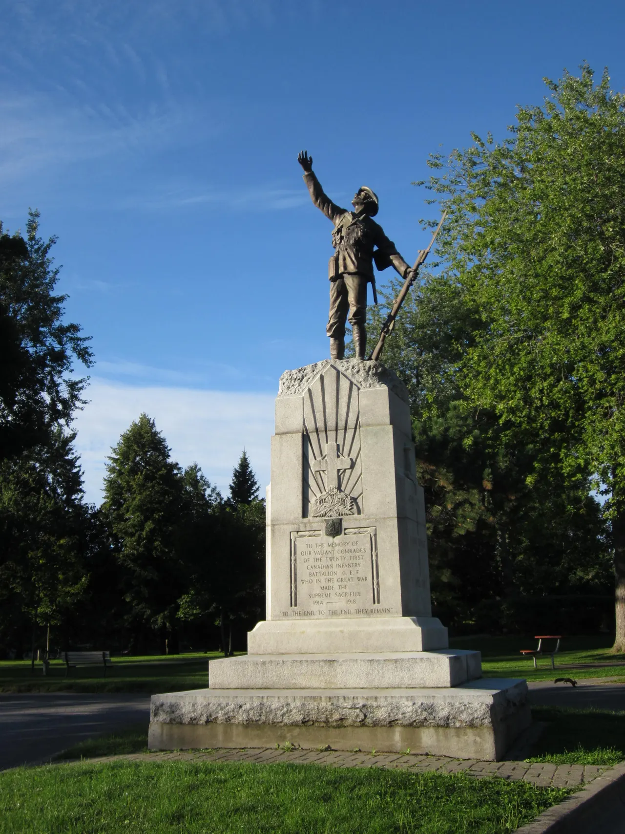 War memorial in City Park.